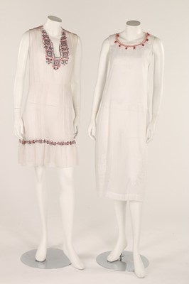 Lot 62 - Three summer dresses, late 1920s- early 1930s,...