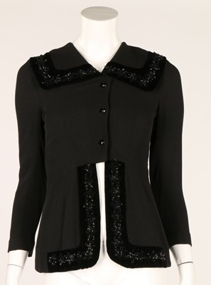 Lot 78 - Three 1940s dinner dresses, one of textured...