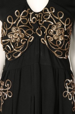 Lot 78 - Three 1940s dinner dresses, one of textured...
