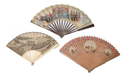 Lot 58 - Three fans relating to the French Revolution,...