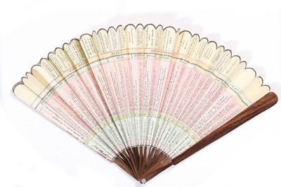 Lot 59 - French War and Peace printed paper fan 1820,...