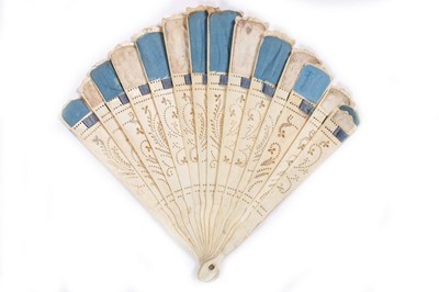 Lot 59 - French War and Peace printed paper fan 1820,...