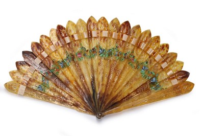Lot 59 - French War and Peace printed paper fan 1820,...