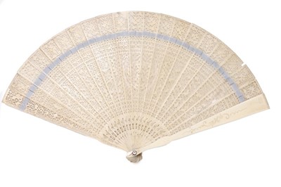 Lot 59 - French War and Peace printed paper fan 1820,...