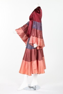 Lot 69 - A Biba panelled 30s-inspired satin ensemble,...