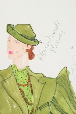 Lot 264 - Two John Galliano fashion sketches, circa 1982,...