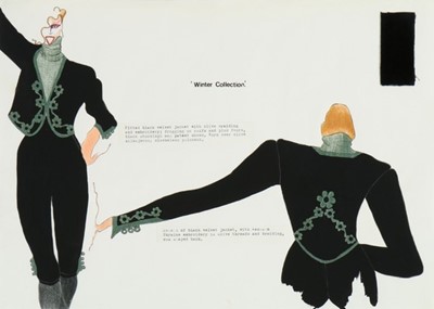 Lot 265 - Three John Galliano fashion sketches 'Winter...