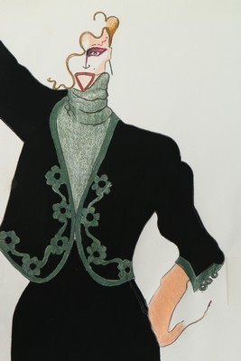 Lot 265 - Three John Galliano fashion sketches 'Winter...