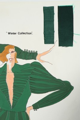 Lot 265 - Three John Galliano fashion sketches 'Winter...
