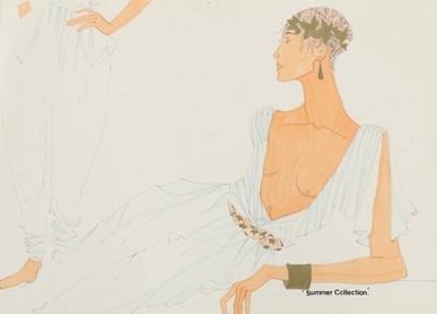 Lot 268 - Three John Galliano fashion sketches 'Summer...