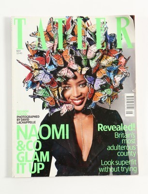 Lot 292 - A Philip Treacy painted feather 'butterfly'...