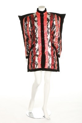 Lot 314 - A Kansai Yamamoto striped lurex jacket, circa...