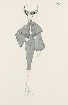 Lot 352 - An Alexander McQueen fashion sketch for his...