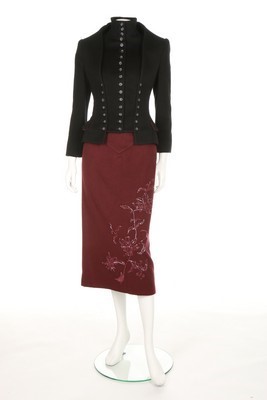 Lot 363 - An important Alexander McQueen black cashmere...