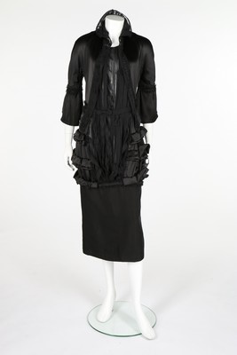 Lot 337 - A Comme des Garons black satin dress, 'Broken...