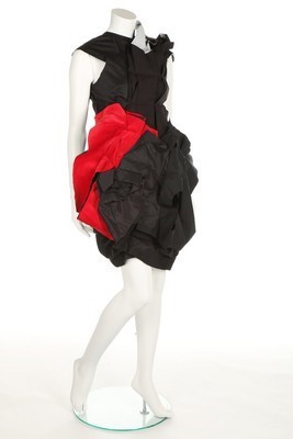 Lot 350 - A Comme des Garons black and red ruffled...