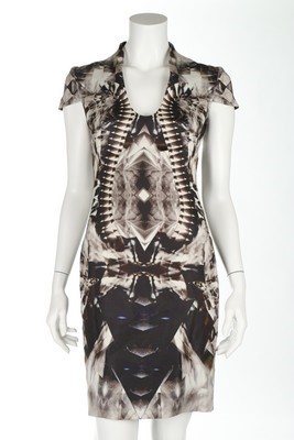 Lot 367 - An Alexander McQueen crystal print cocktail...