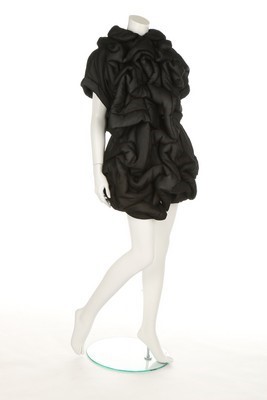 Lot 346 - A Comme des Garons padded black chiffon bodice...