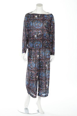 Lot 345 - A Comme des Garons polyester top and trousers...