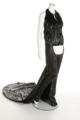 Lot 305 - A Maison Martin Margiela feather and leather...