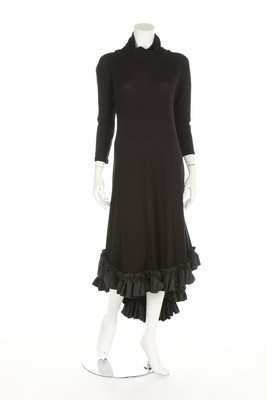 Lot 317 - A Yohji Yamamoto black jersey dress with...