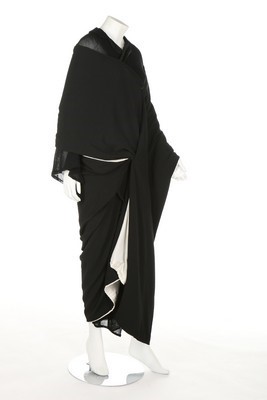 Lot 325 - A Yohji Yamamoto black gauze kosode dress and...