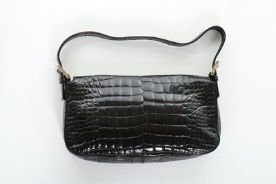 Lot 10 - A Fendi black alligator handbag, circa 2004,...
