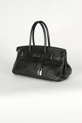 Lot 8 - An Hermès black togo leather Birkin II bag,...