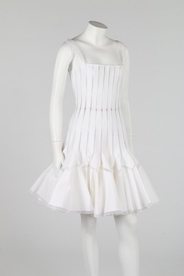 Lot 89 - An Azzedine Alaïa white fagotted cotton dress,...