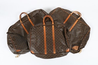 Lot 12 - Three Louis Vuitton monogrammed soft-sided...