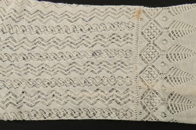 Lot 23 - A pair of Queen Victoria's finely knitted...