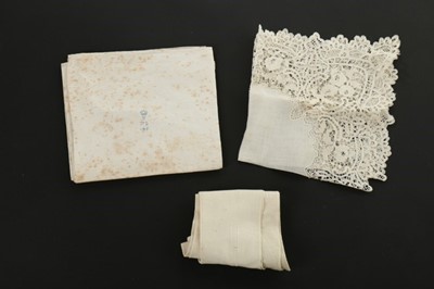 Lot 22 - Queen Victoria's Honiton lace handkerchief,...