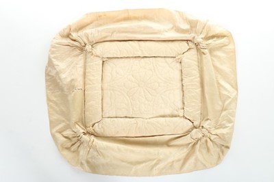 Lot 30 - A satin pin cushion and quilted layette or...