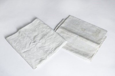 Lot 33 - Two damask linen cloths, comprising: Stories...