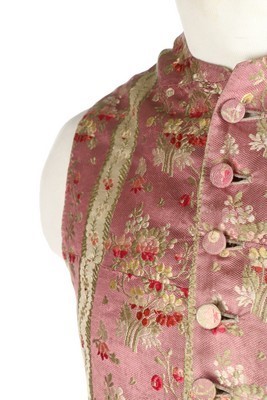 Lot 40 - A gentleman's brocaded silk waistcoat, circa...