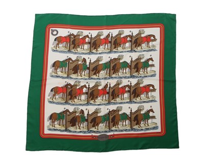 Lot 165 - Five Hermès silk scarves, modern, signed and...