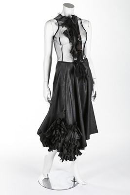 Lot 339 - A Comme des Garons black ruffled tulle and...