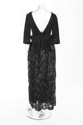 Lot 104 - A Dior London black soutache lace and velvet...
