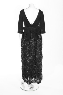 Lot 104 - A Dior London black soutache lace and velvet...
