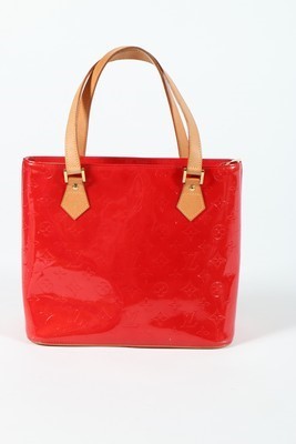 Lot 61 - A Louis Vuitton red patent leather Vernis...