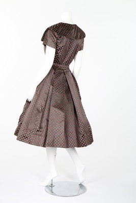 Lot 68 - A Lilli Ann violet tweed coat, mid 1950s, with...