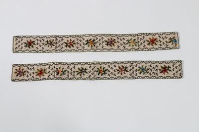 Lot 190 - A chinoiserie beadworked panel, English or...
