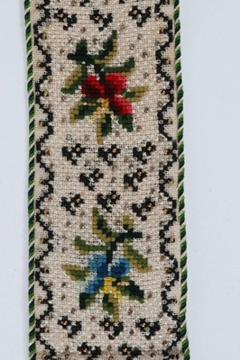 Lot 190 - A chinoiserie beadworked panel, English or...