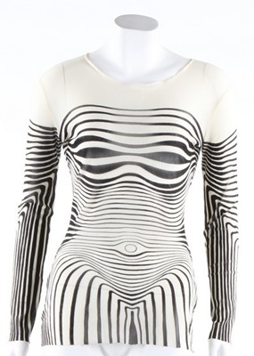 Lot 92 - A Jean-Paul Gaultier printed jersey bodice...