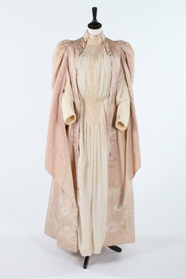 Lot 104 - An embroidered tea gown, Japanese for the...