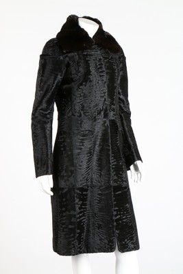 Lot 134 - A Fendi black broadtail fur coat, modern,...