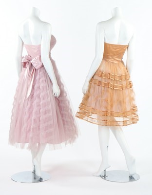 Lot 152 - Five prom dresses, 1950s-early 1960s, in...