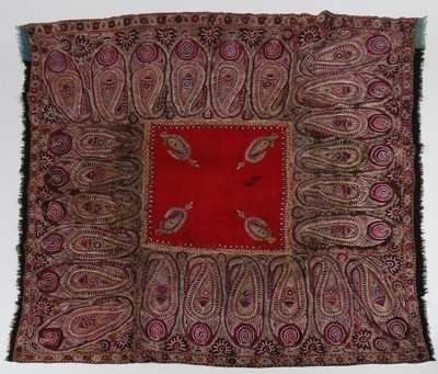 Lot 195 - An embroidered Delhi stole, Indian circa 1850,...