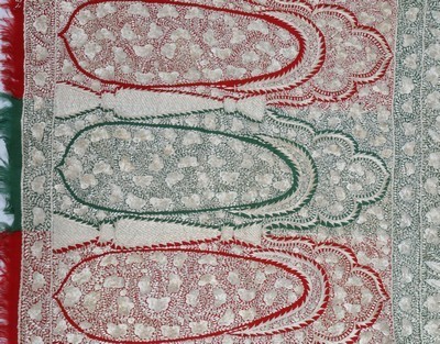 Lot 195 - An embroidered Delhi stole, Indian circa 1850,...