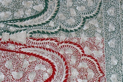 Lot 195 - An embroidered Delhi stole, Indian circa 1850,...